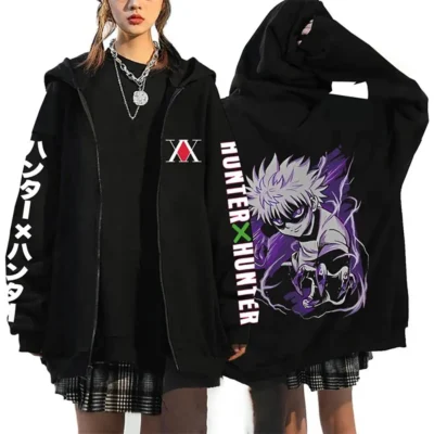 Anime Hunter X Hunter Zoldyck Killua Bassic Zipper Hoodie