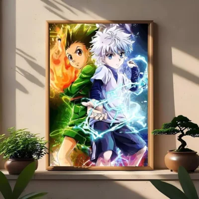 Anime Hunter X Hunter Gon Freecss and Zoldyck Killua Wall Art