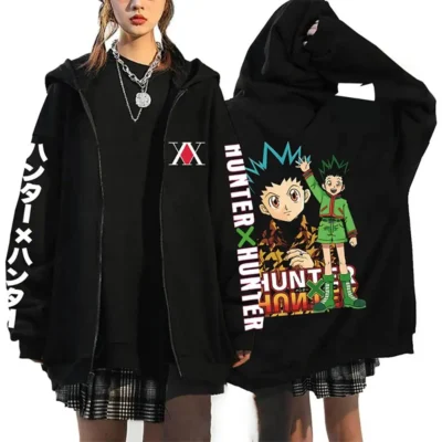 New Anime Hunter X Hunter Gon Freecss Zipper Hoodie