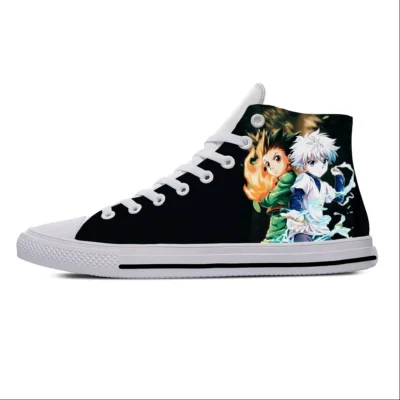 Anime Hunter X Hunter Gon Freecss  Zoldyck Killua High Top Shoes