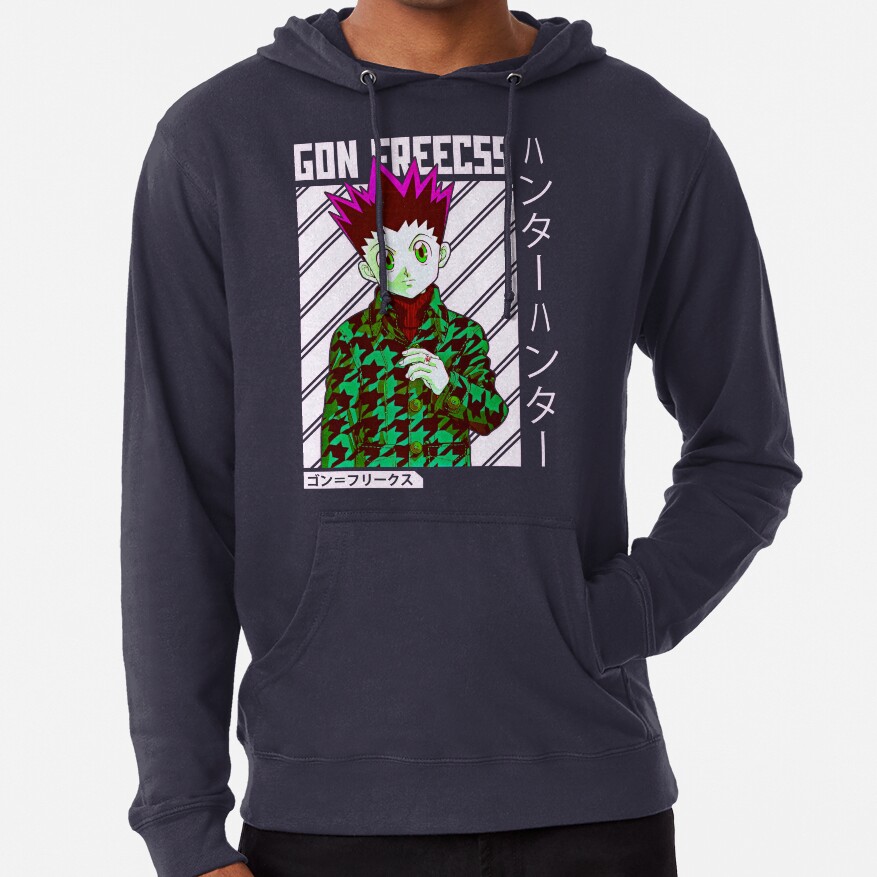 Green Haired Hunter Prodigy Iconic Anime Tribute Hoodie - Image 6