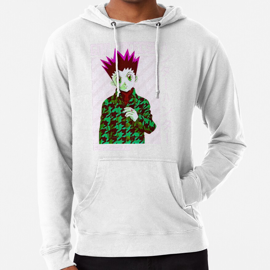 Green Haired Hunter Prodigy Iconic Anime Tribute Hoodie - Image 4