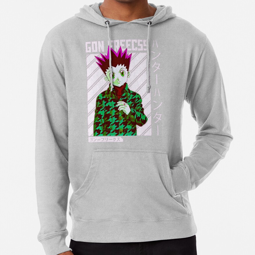 Green Haired Hunter Prodigy Iconic Anime Tribute Hoodie - Image 5