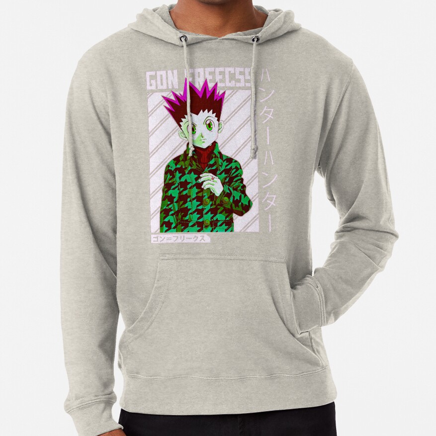Green Haired Hunter Prodigy Iconic Anime Tribute Hoodie - Image 2
