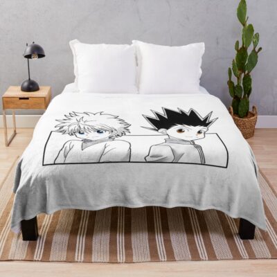 Two Best Friends Bassic Throw Blanket