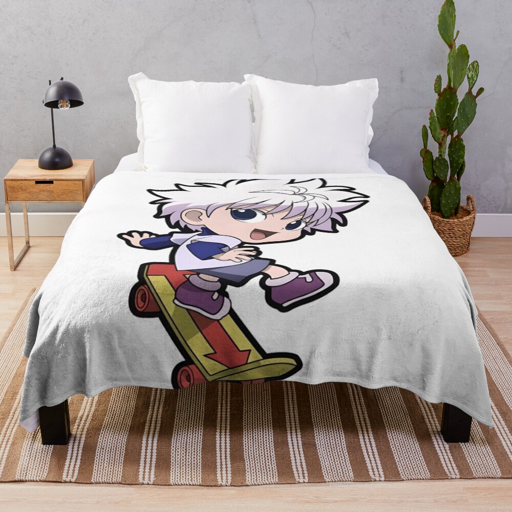 Chibi Cute Hunter Throw Blanket