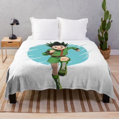The Playful Boy Throw Blanket