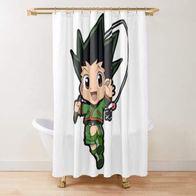 Chibi Gon Freecss Cute Hunter Shower Curtain