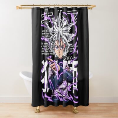 God Of Speed Zoldyck Killua Vintage Shower Curtain