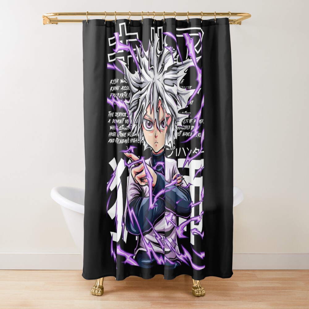 God Of Speed Zoldyck Killua Vintage Shower Curtain