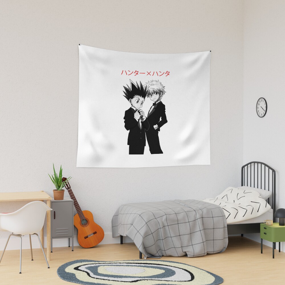 Anime Hunter Bandw Tapestry